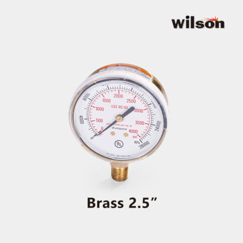 Wilson-Brass-2.5-Pressure-Gauge Wilson Gas High Pressure Gauge