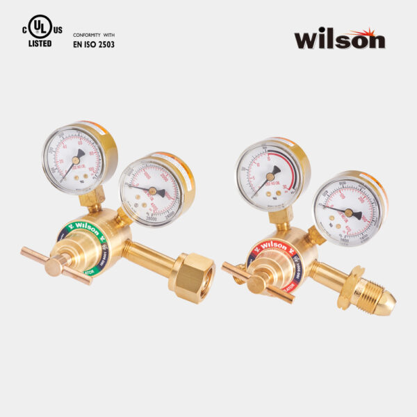 Wilson-KV-150-Gas-Regulator-Oxygen-Acetylene KV150 Gas Pressure Regulator. Light Duty. Side Entry. UL Listed. EN-ISO 2503.